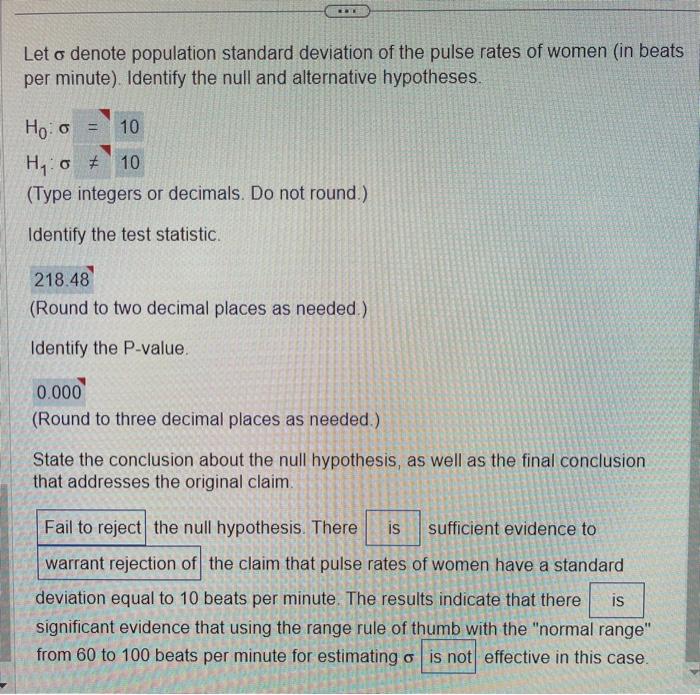 solved-for-a-simple-random-sample-of-pulse-rates-of-women-chegg