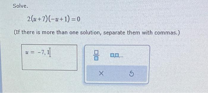 solved-solve-2-u-7-u-1-0-if-there-is-more-than-one-chegg