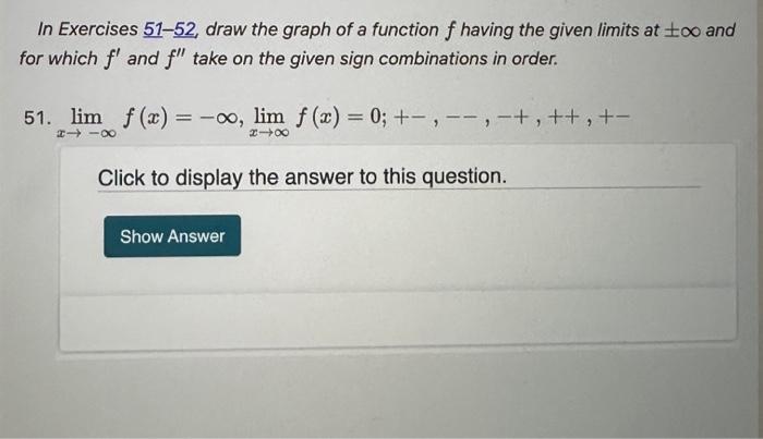 Solved In Exercises 51−52, Draw The Graph Of A Function F | Chegg.com