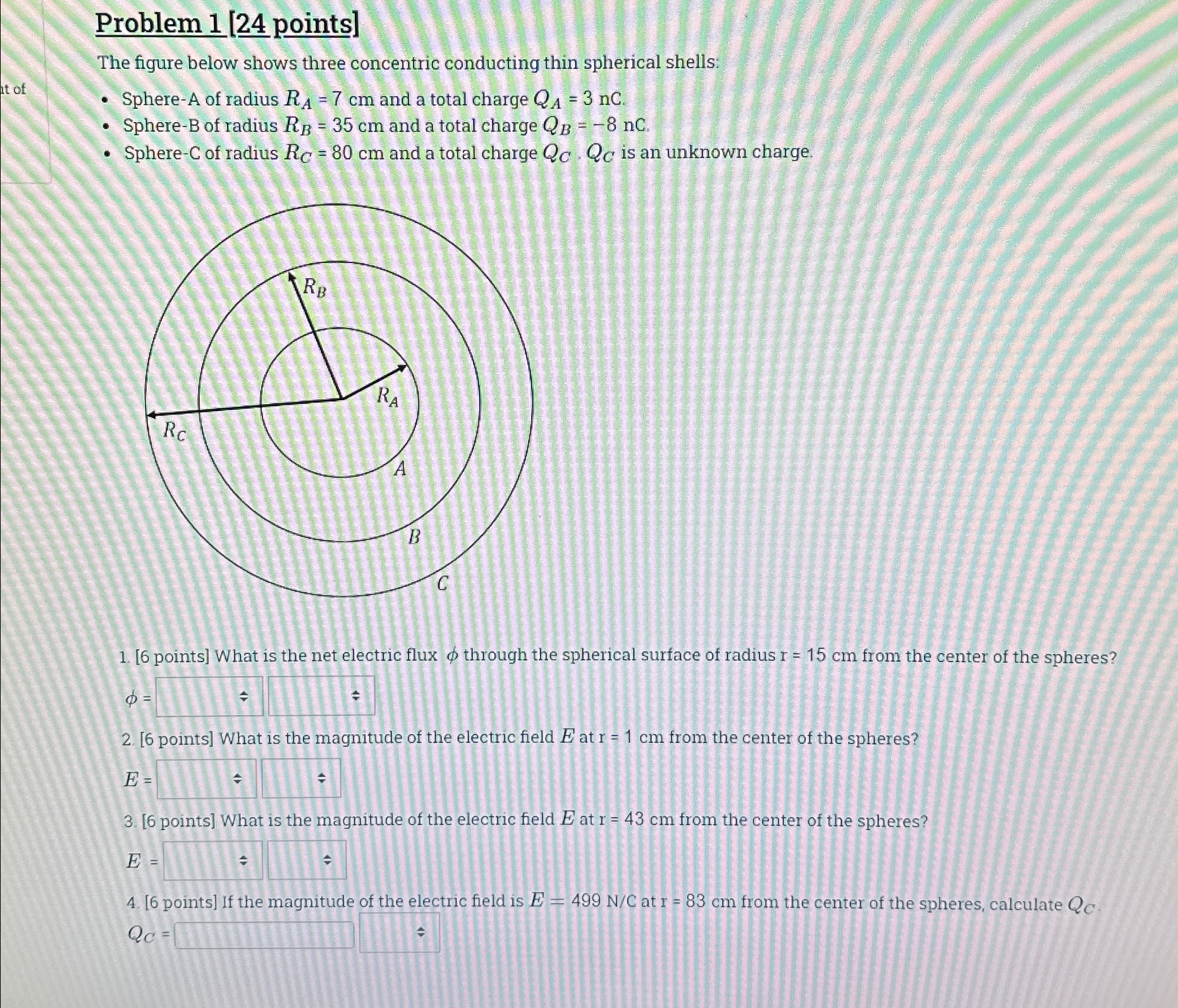 Solved Problem 1 [24 ﻿points]The figure below shows three | Chegg.com