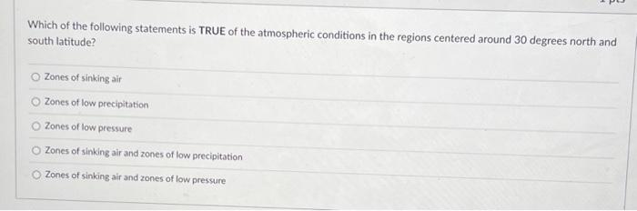 Solved Strong surface winds occur in the 