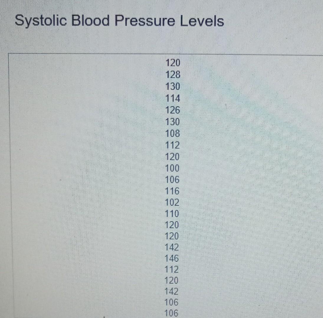 Solved Systolic blood pressure levels above 120 mmHg are | Chegg.com