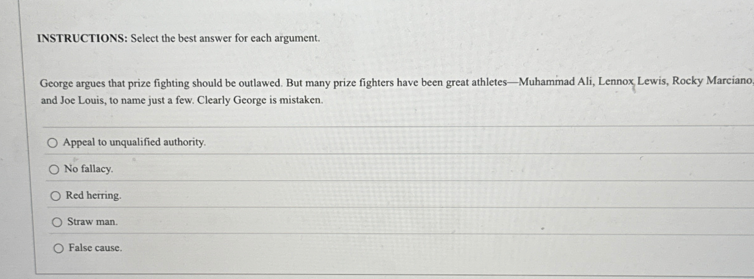 Solved INSTRUCTIONS: Select the best answer for each | Chegg.com