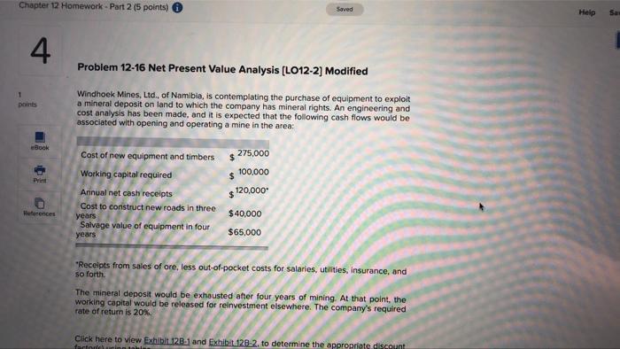 Solved Chapter 12 Homework - Part 2(5 points) Saved Help Sas | Chegg.com