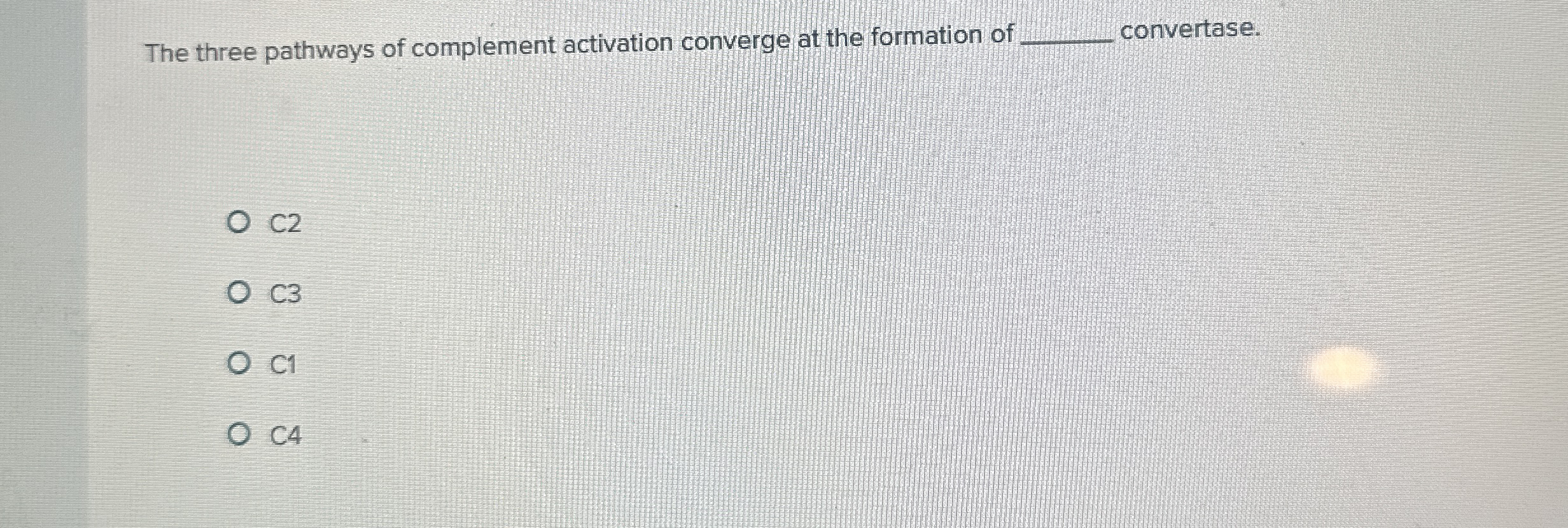 Solved The three pathways of complement activation converge | Chegg.com