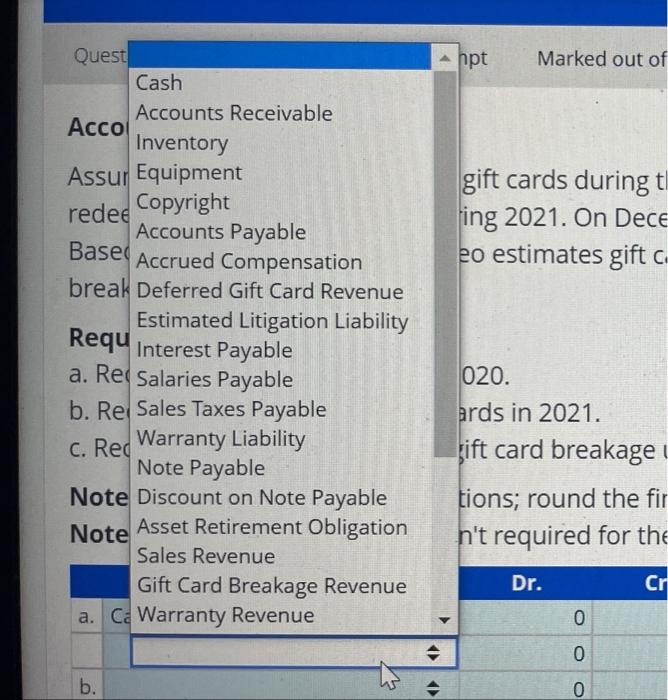 Solved Accounting for Gift Cards Assume Ikeo Inc. sold | Chegg.com