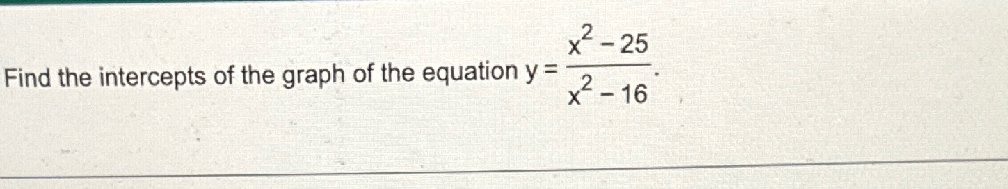 Solved Find the intercepts of the graph of the equation | Chegg.com
