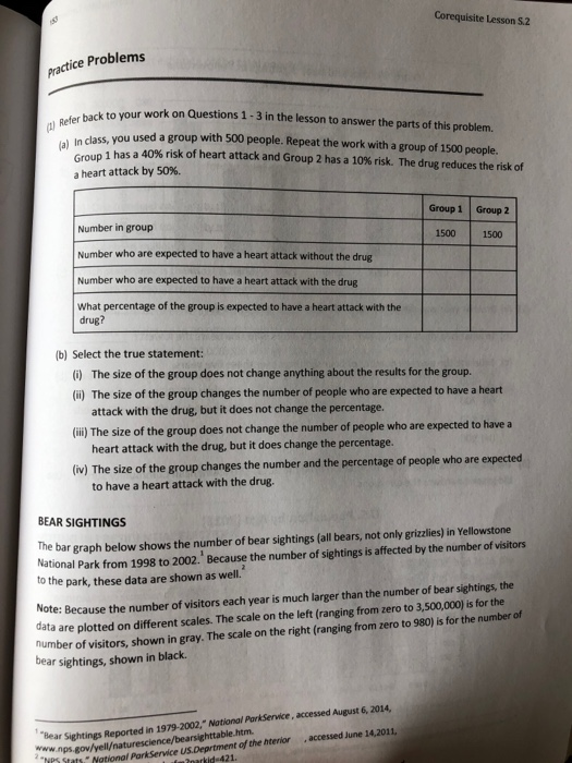 Solved Corequisite Lesson 5.2 practice Problems k to vour | Chegg.com