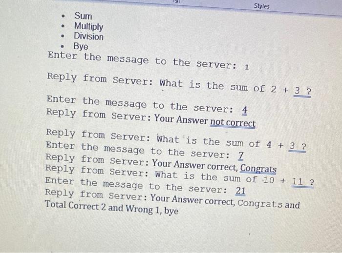 Solved QUESTION 1 . . Develop a server program in Java that | Chegg.com