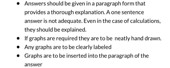 Solved - Answers should be given in a paragraph form that | Chegg.com
