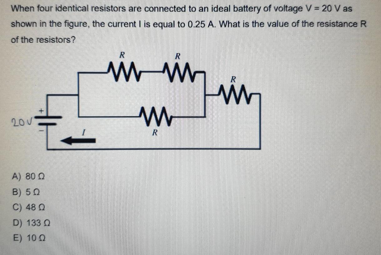 Solved When four identical resistors are connected to an