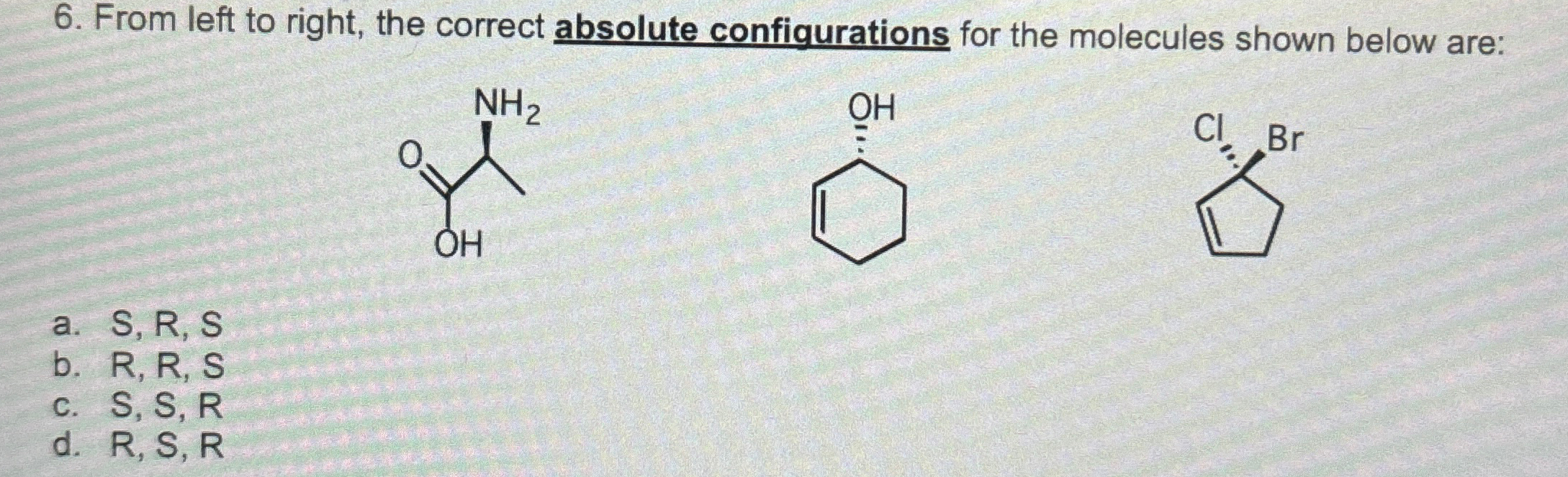 Solved From left to right, the correct absolute | Chegg.com