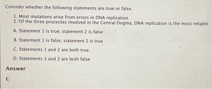 Solved the correct answer is c. but can someone explain why | Chegg.com