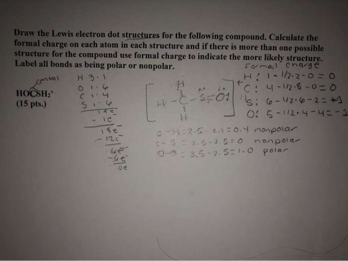 Solved Draw the Lewis electron dot structures for the | Chegg.com