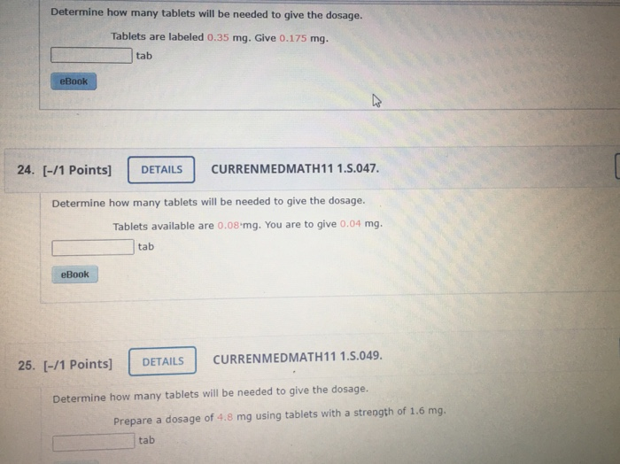 Solved Determine how many tablets will be needed to give the