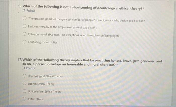Solved 16. Which of the following is not a shortcoming of | Chegg.com