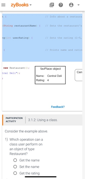 Solved public class Restaurant // Internal fields public | Chegg.com