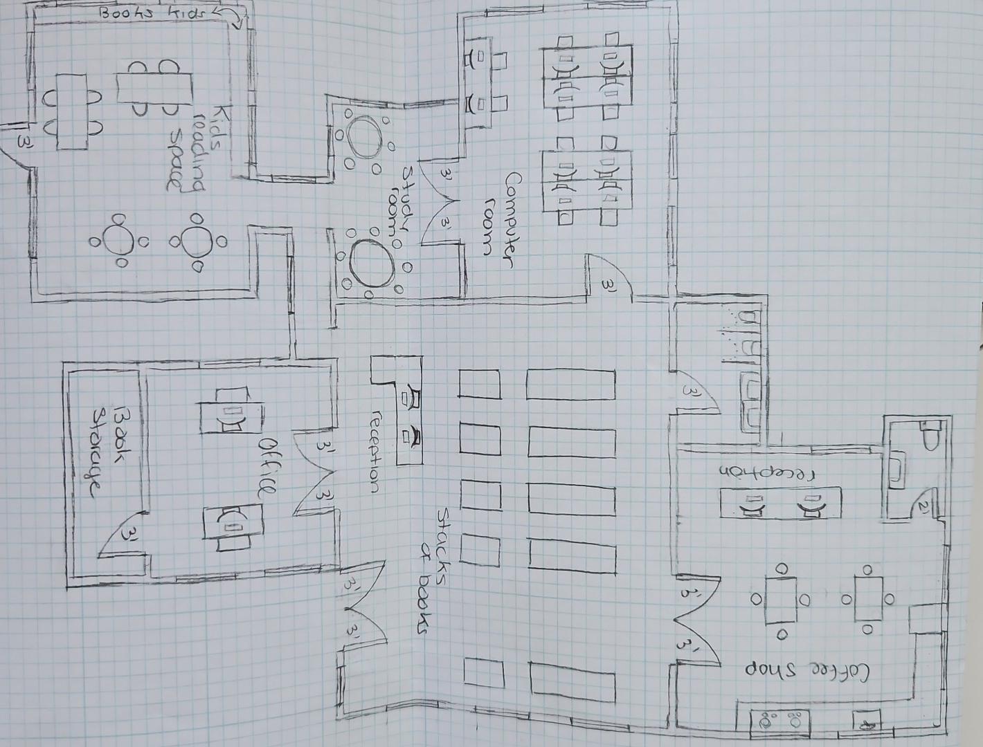 how to make a 2 point perspective drawing off a floor | Chegg.com