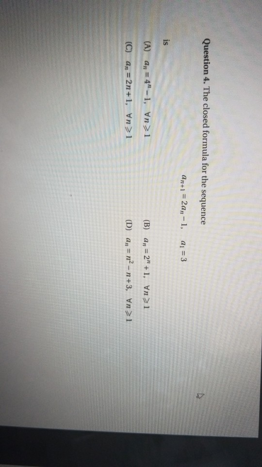 Solved HOMEWORK 10 Question 1. Given a sequence {an). If a = | Chegg.com