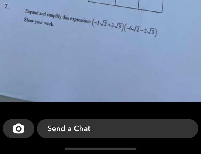 7 Expand And Simplify This Expression Chegg Com