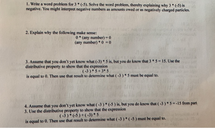 Solved 1 write a word problem for 3 5 solve the word chegg