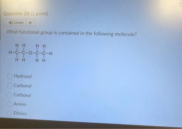 Solved What functional group is contained in the following | Chegg.com