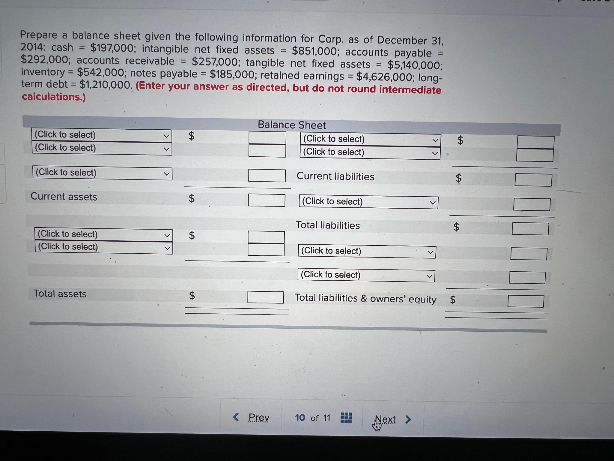 Solved Prepare A Balance Sheet Given The Following | Chegg.com