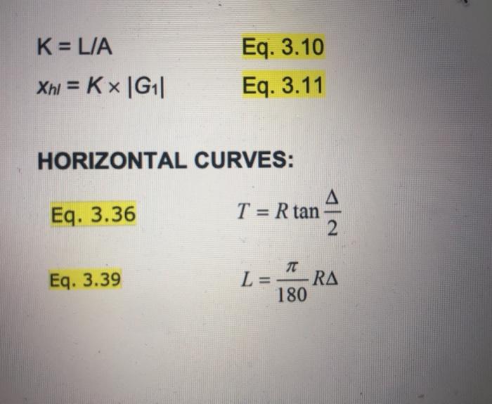 Solved Problem 1: Chapter 3 - Vertical and Horizontal Curves | Chegg.com