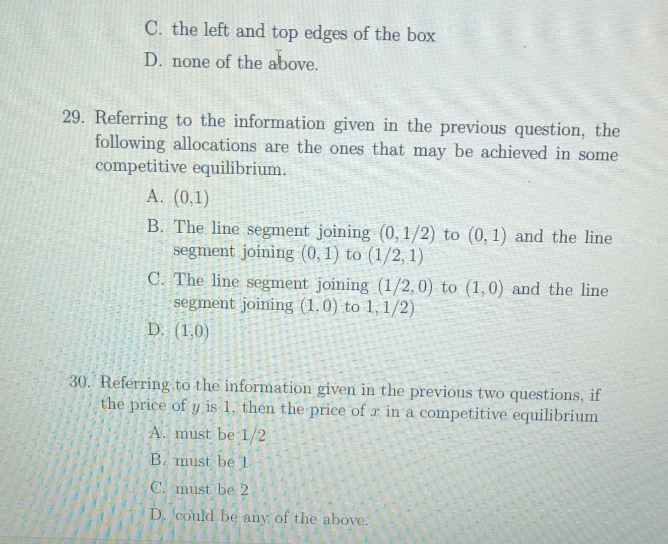 Solved The next three questions (28,29 and 30) use the | Chegg.com