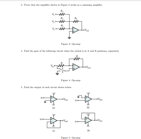 Solved 3. ﻿Prove that the amplifier shown in Figure 3 ﻿works | Chegg.com