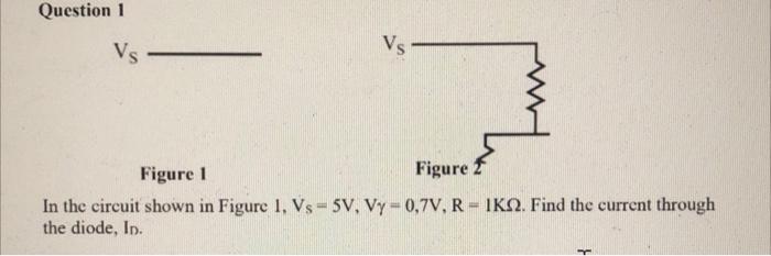Solved Question 1 Vs Vs Figure 1 Figure In the circuit shown | Chegg.com