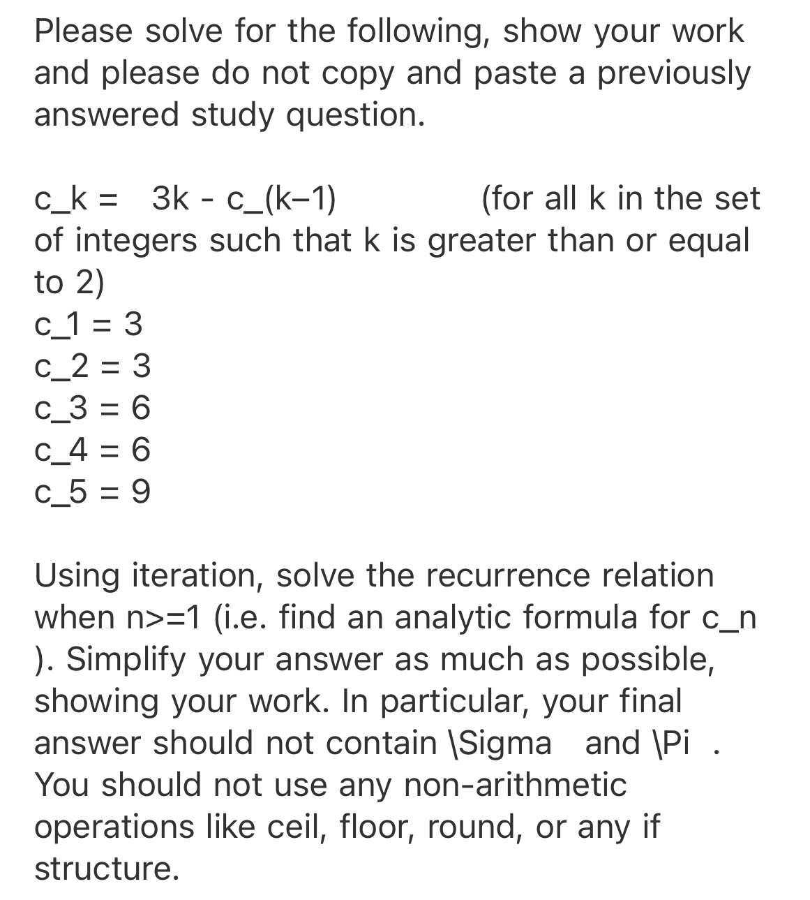 Solved Please solve for the following, show your work and | Chegg.com