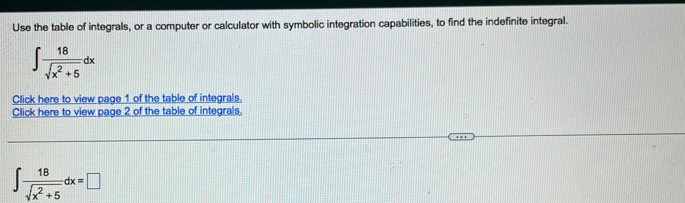 Solved Use the table of integrals, or a computer or | Chegg.com