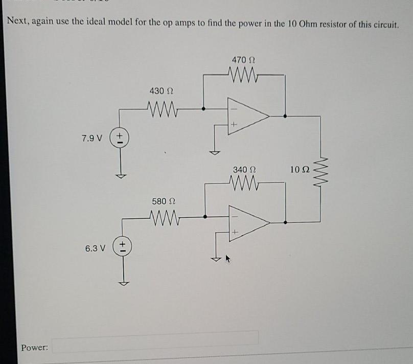 Solved Next, again use the ideal model for the op amps to | Chegg.com