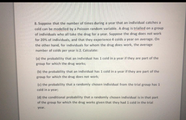 8 Suppose That The Number Of Times During A Year Chegg