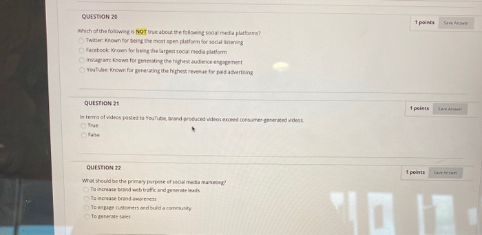 Solved QUESTION 20 1 points Save Anner Which of the | Chegg.com