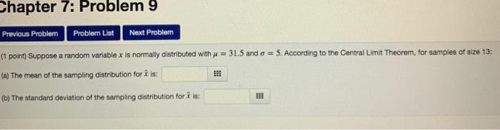 Solved Chapter 7: Problem 9 Previous Problem Problem List | Chegg.com