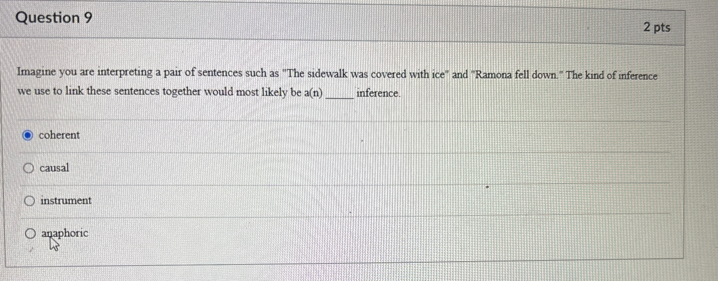 Solved Question 92 ﻿ptsImagine you are interpreting a pair | Chegg.com