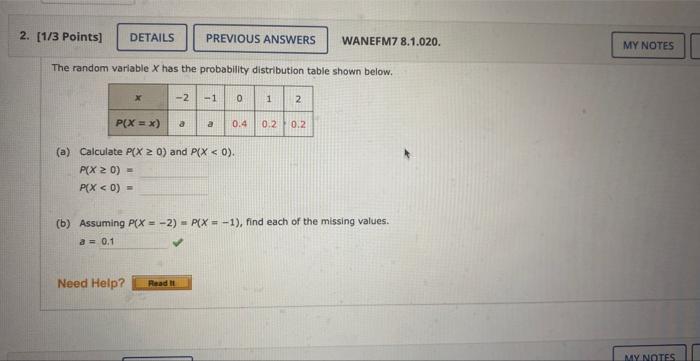 Solved The random variable X has the probability | Chegg.com