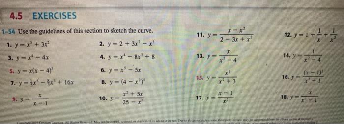 Solved 4 5 Exercises 11 Y 2 3x X 12 9 1 Y X 13 Y Chegg Com