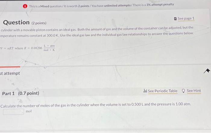 Solved (3) This is a Mixed question / /t is worth 2 points / | Chegg.com