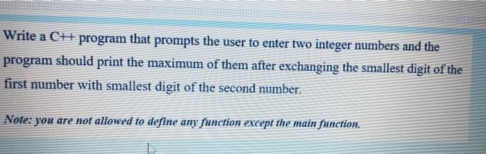 Solved Write a C++ program that prompts the user to enter | Chegg.com