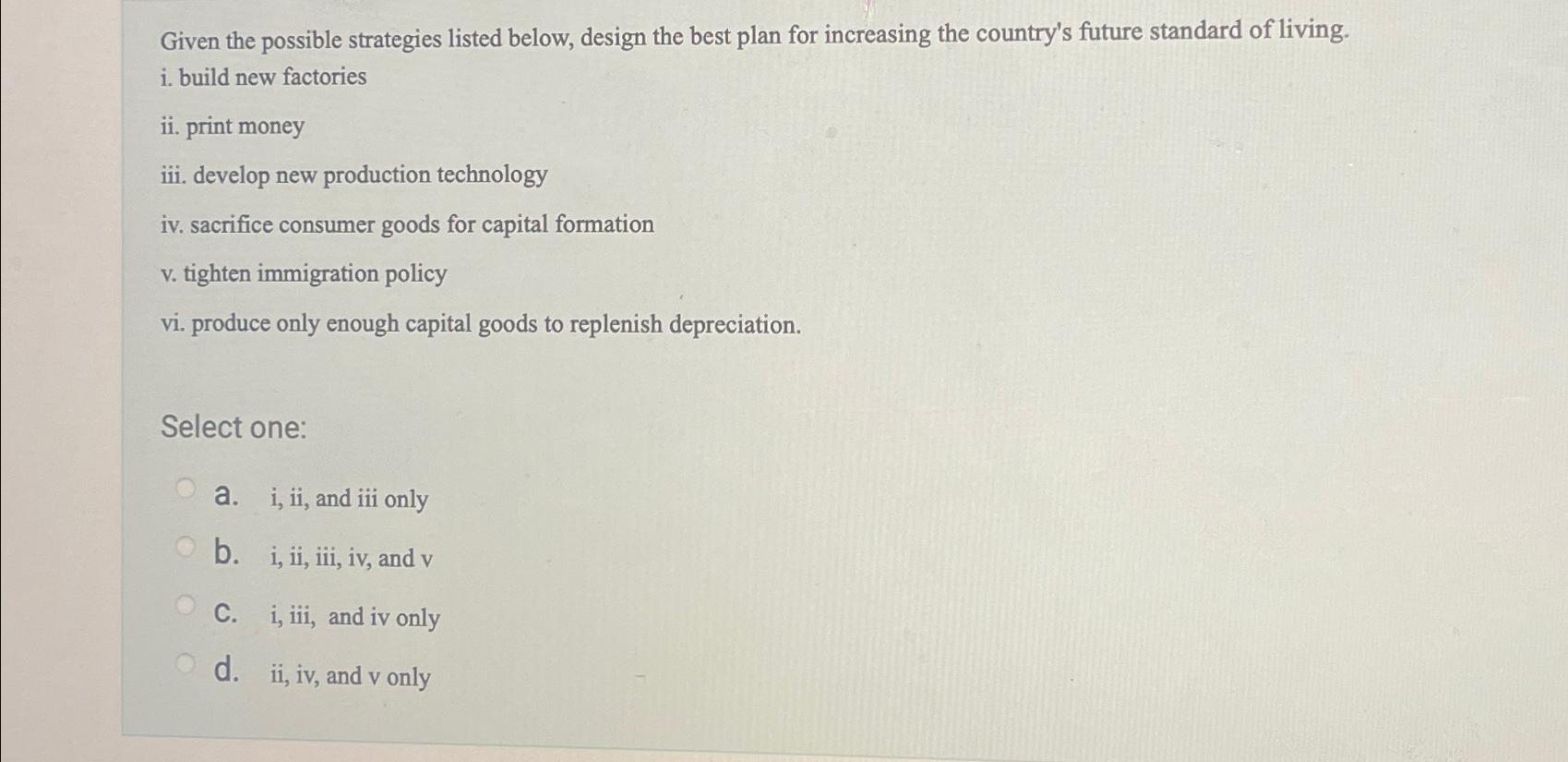 Solved Given The Possible Strategies Listed Below, Design | Chegg.com