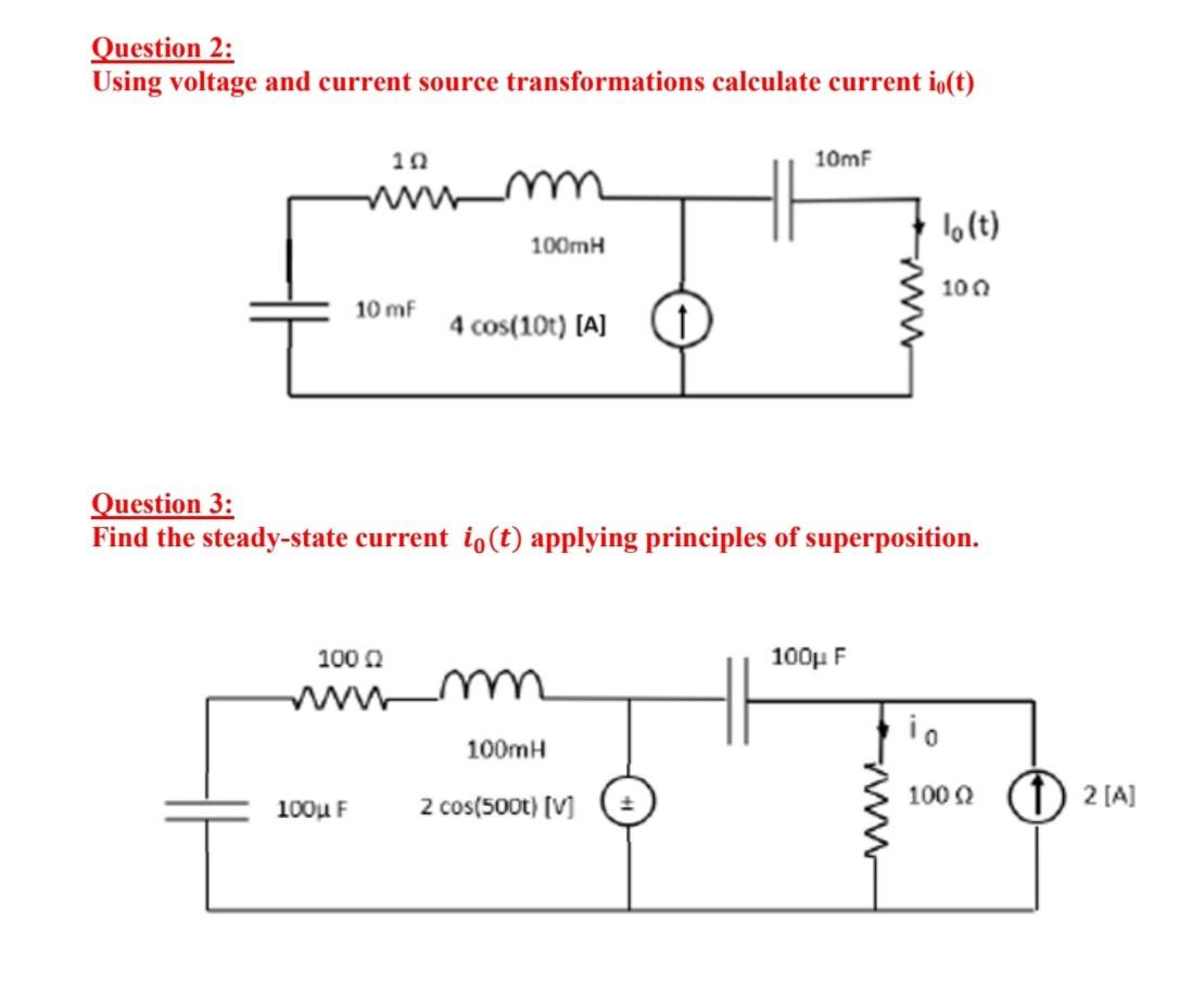 Solved Question 2: Using voltage and current source | Chegg.com