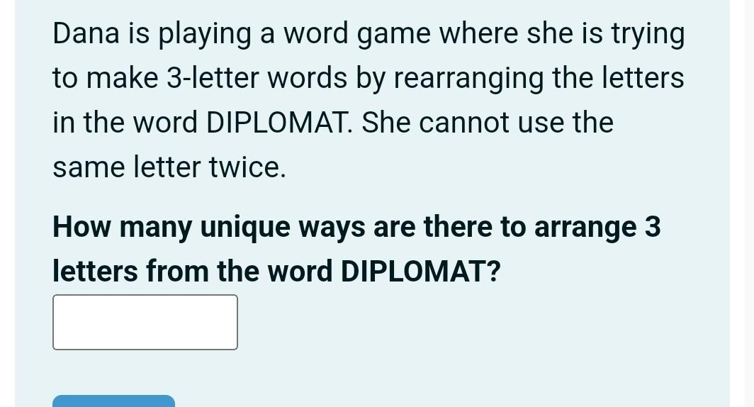 Solved Dana Is Playing A Word Game Where She Is Trying To Chegg Solved Dana Is Playing A Word Game Where She Is Trying To Chegg