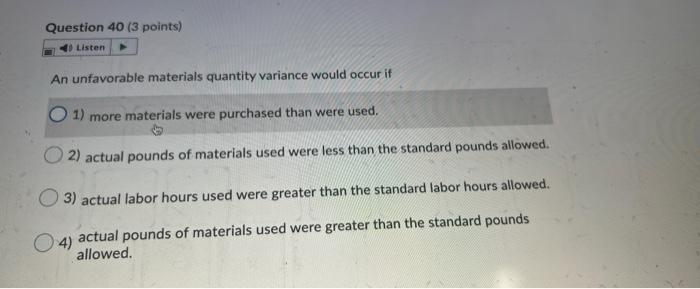 Solved Question 39 (7 points) Listen The predetermined | Chegg.com