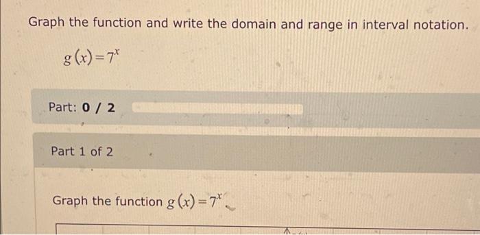 Solved Graph the function and write the domain and range in | Chegg.com