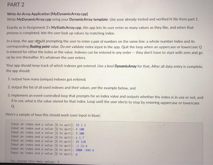 Solved This is a two part assignment. It is better to submit | Chegg.com