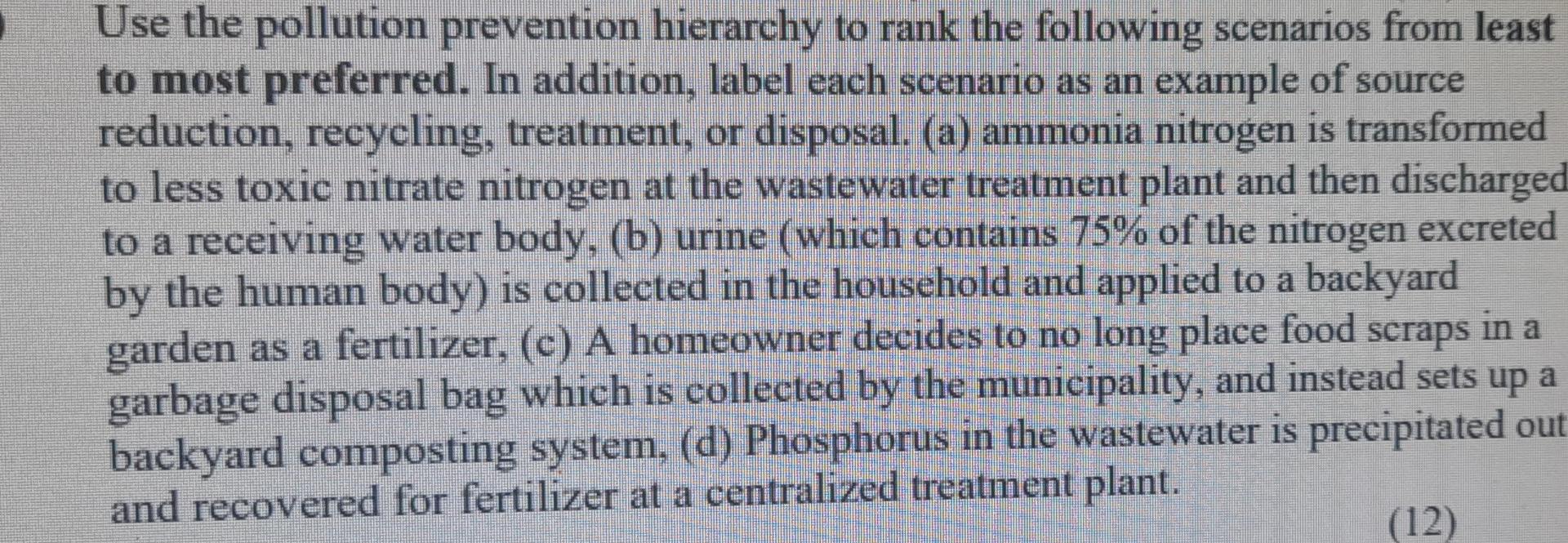 solved-use-the-pollution-prevention-hierarchy-to-rank-the-chegg