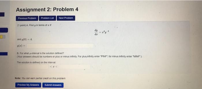 Solved Assignment 2: Problem 4 Previous Problem Problem List | Chegg.com